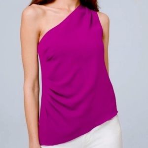 Size 2 WHBM Blouse‎ Top Shirt One Shoulder